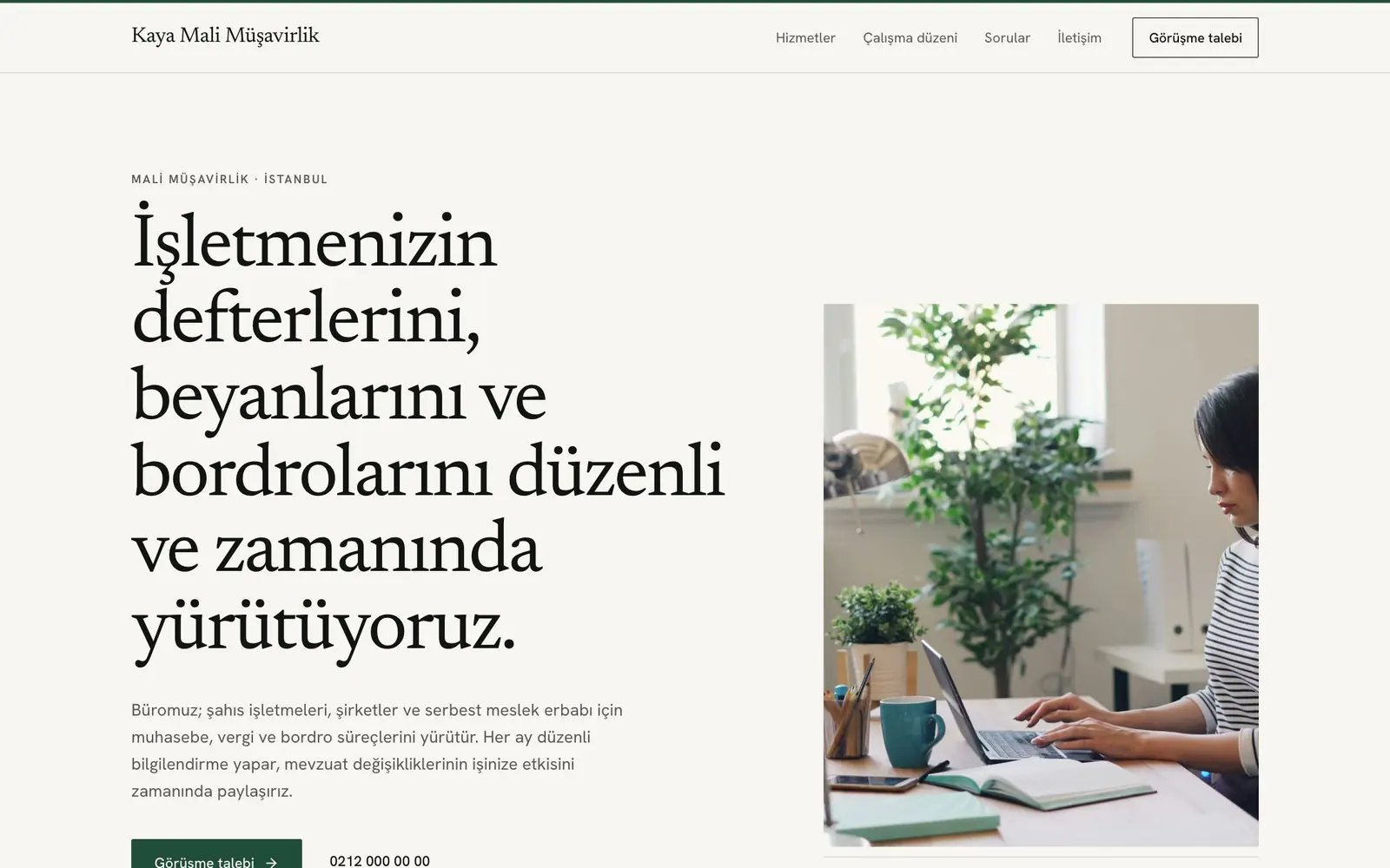 Mali müşavirler için Vitrinle tasarımı