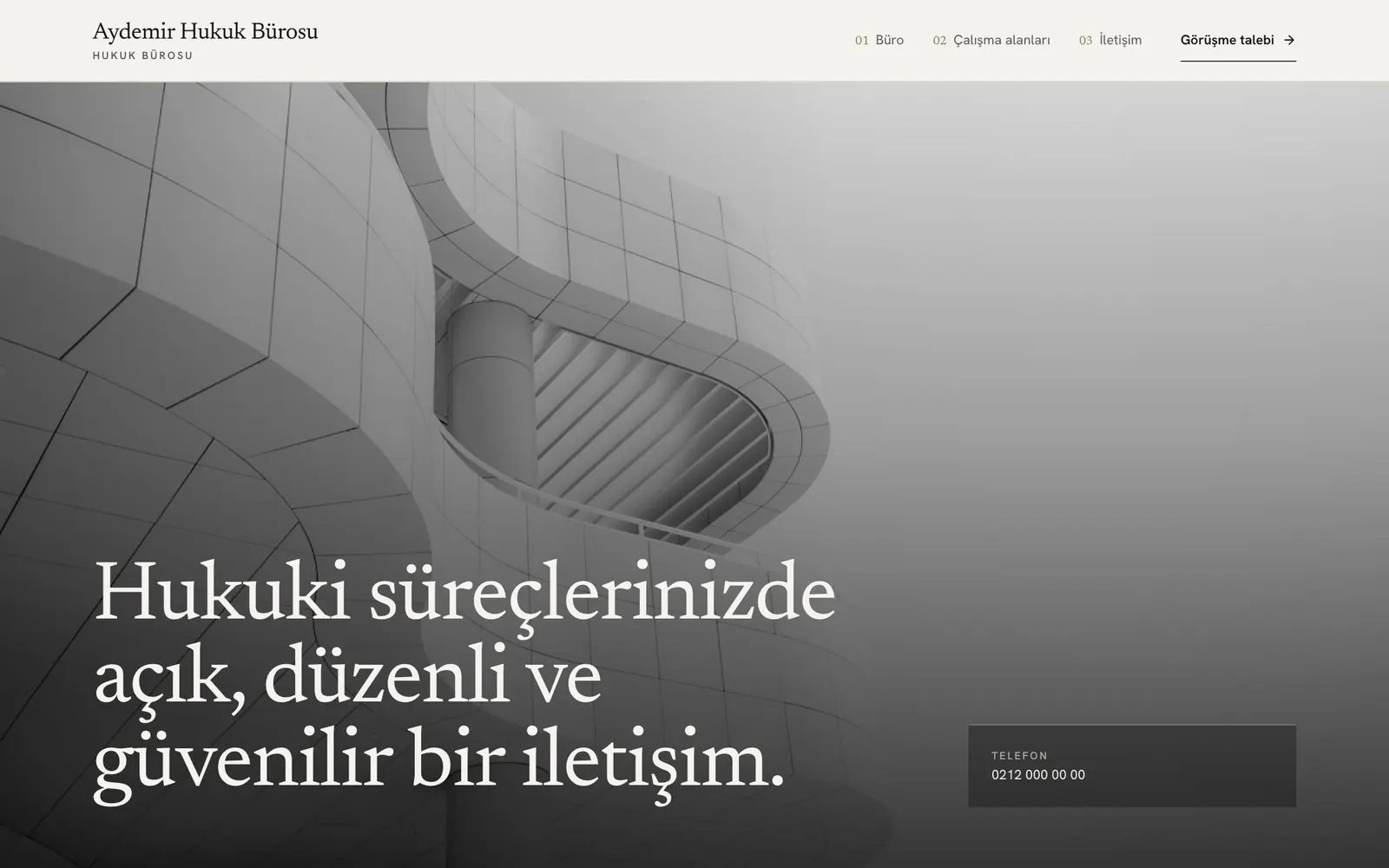 Avukatlar için Vitrinle tasarımı