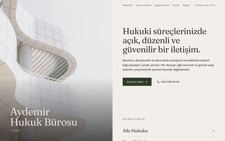 Vitrinle tasarım örneği