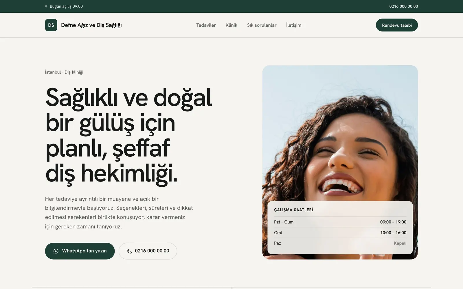 Diş hekimleri için Vitrinle tasarımı
