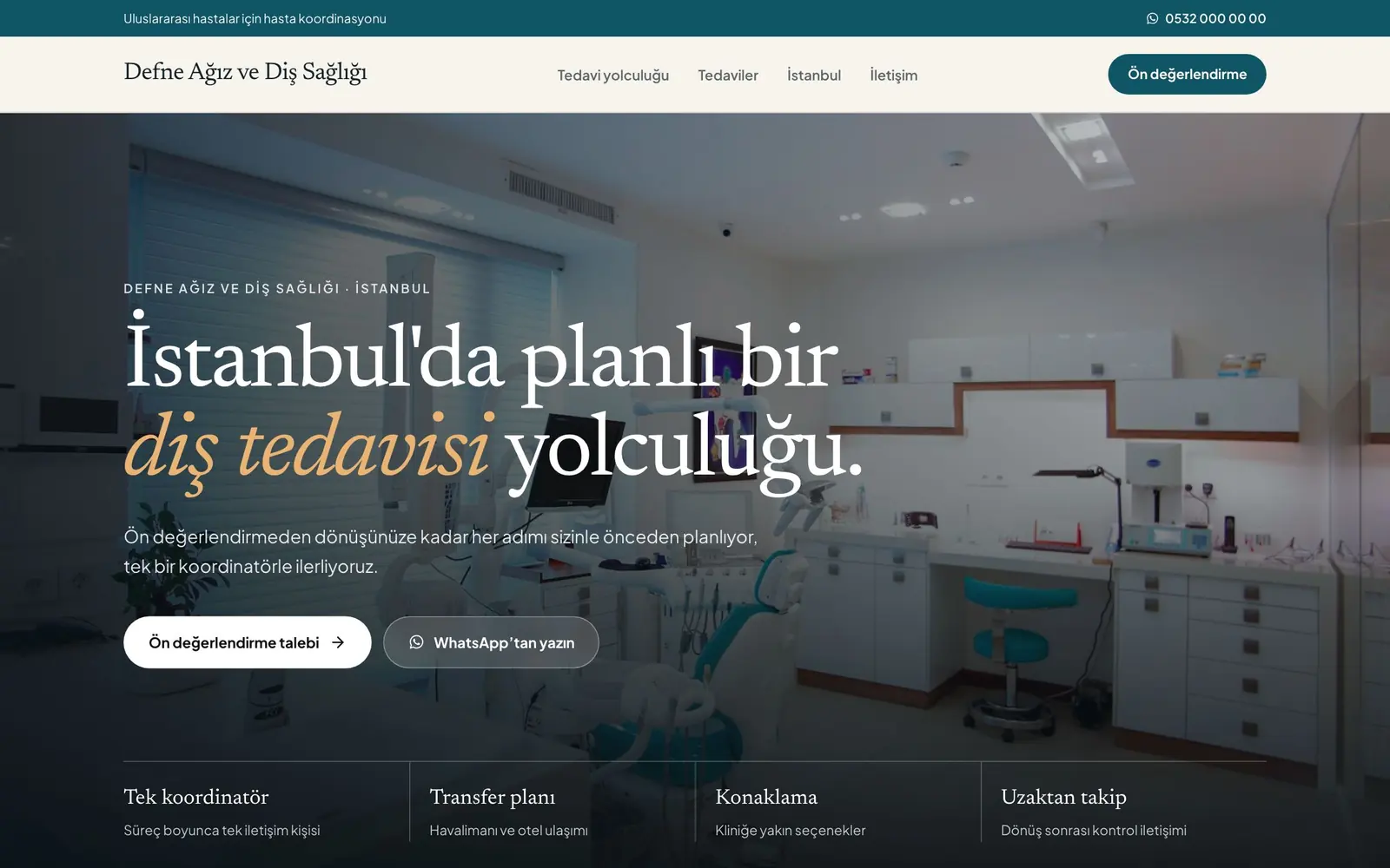 Diş hekimleri için Liman tasarımı